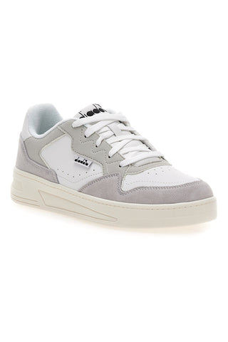 Weiße Diadora Ginger S Sneaker mit kontrastierenden Ledereinsätzen