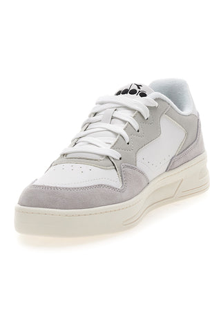 Weiße Diadora Ginger S Sneaker mit kontrastierenden Ledereinsätzen