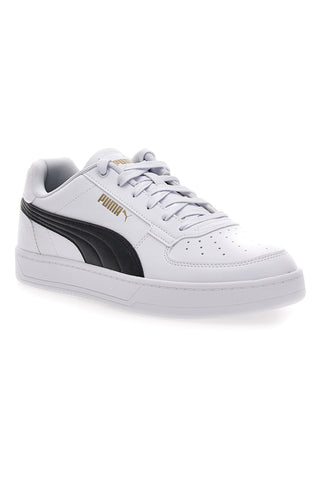Sneakers bianche con dettagli neri e logo dorato Puma Caven 2