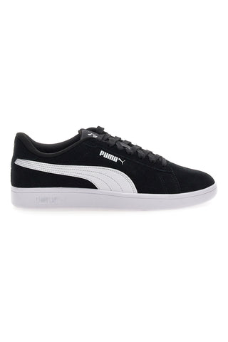 Scarpe nere in pelle con logo laterale Puma Smash 3