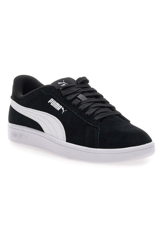 Scarpe nere in pelle con logo laterale Puma Smash 3