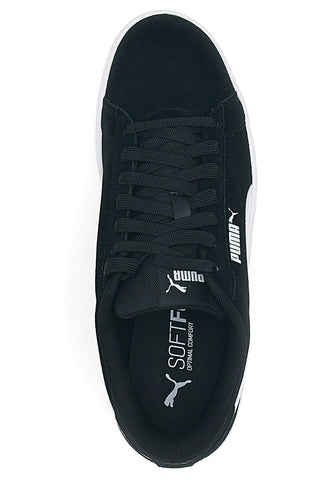 Puma Smash 3 Schwarze Lederschuhe mit seitlichem Logo