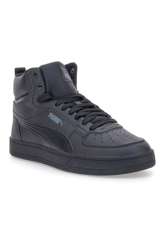 Puma Caven 2 Mid, schwarze, mittelhohe Sneaker mit gepolstertem Profil