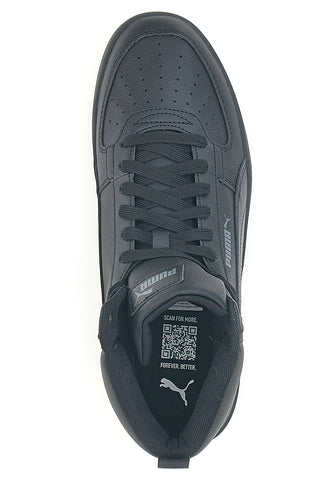Puma Caven 2 Mid, schwarze, mittelhohe Sneaker mit gepolstertem Profil