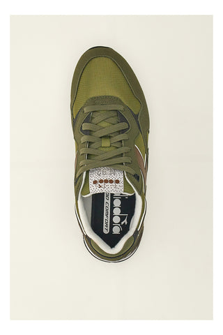 Sneakers verde militare inserti a contrasto Diadora N.92