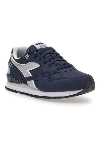 Sneakers blu con inserti grigi in tessuto tecnico Diadora N.92