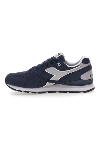 Sneakers blu con inserti grigi in tessuto tecnico Diadora N.92