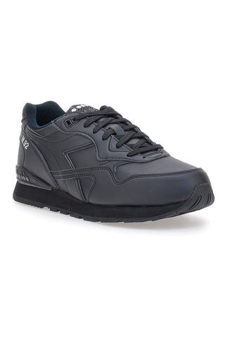 Diadora N 92 L schwarze Sneaker mit glattem Obermaterial