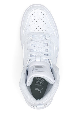 Sneakers bianche mid-cut tomaia forata Puma Rebound V6