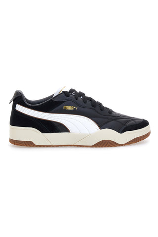 Schwarze und weiße Sneaker mit braunen Sohlen, Puma Tifosi SD