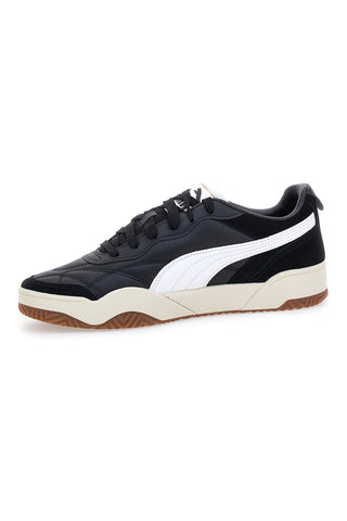 Schwarze und weiße Sneaker mit braunen Sohlen, Puma Tifosi SD
