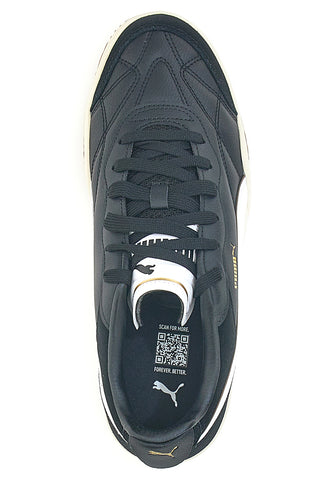 Schwarze und weiße Sneaker mit braunen Sohlen, Puma Tifosi SD