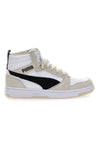 Sneakers bianche e beige mid-cut inserti a contrasto Puma Rebound V6 SD