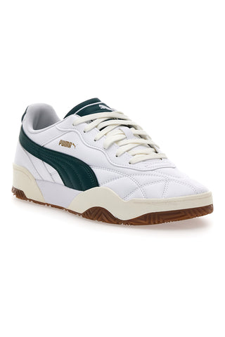 Sneakers bianche dettagli verde scuro suola marrone Puma Tifosi