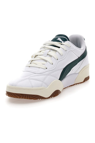 Sneakers bianche dettagli verde scuro suola marrone Puma Tifosi