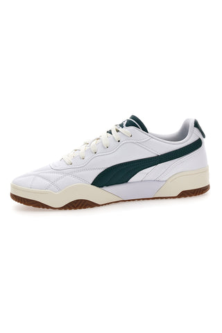 Sneakers bianche dettagli verde scuro suola marrone Puma Tifosi