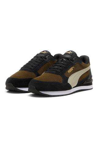 Sneakers verde oliva e nere inserti in pelle Puma ST Runner V4 SD