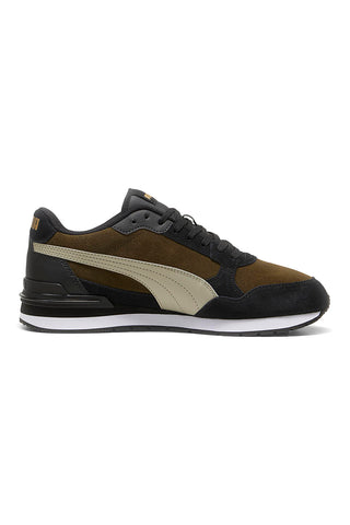 Sneakers verde oliva e nere inserti in pelle Puma ST Runner V4 SD