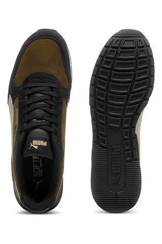 Sneakers verde oliva e nere inserti in pelle Puma ST Runner V4 SD