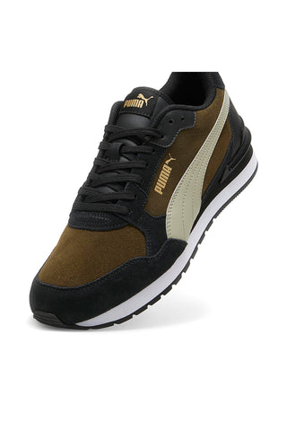 Sneakers verde oliva e nere inserti in pelle Puma ST Runner V4 SD