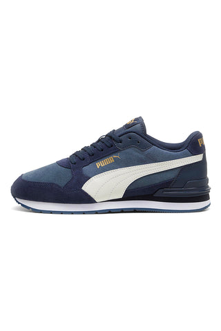 Sneakers blu inserti in pelle a contrasto Puma ST Runner V4 SD