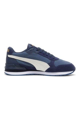 Sneakers blu inserti in pelle a contrasto Puma ST Runner V4 SD
