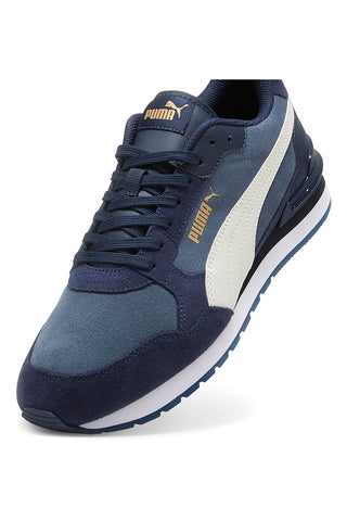 Sneakers blu inserti in pelle a contrasto Puma ST Runner V4 SD