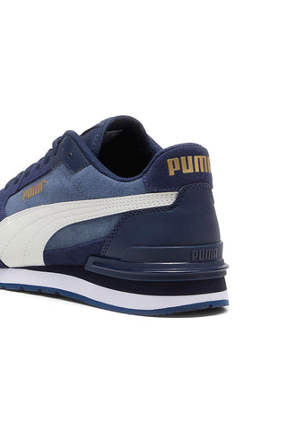 Sneakers blu inserti in pelle a contrasto Puma ST Runner V4 SD
