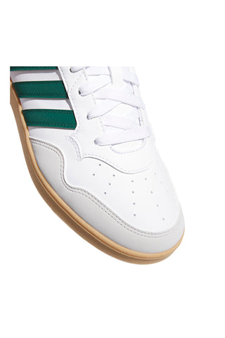 Sneakers bianche con dettagli verdi e suola gum Adidas Hoops 4.0