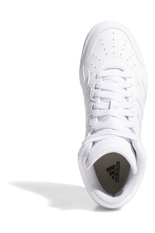 Weiße Mid-Sneakers mit sauberem Design Adidas Hoops 4.0 Mid J