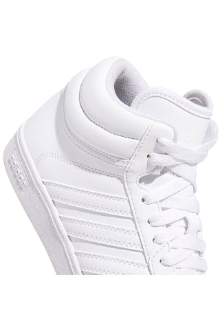 Sneakers bianche mid design pulito Adidas Hoops 4.0 Mid J