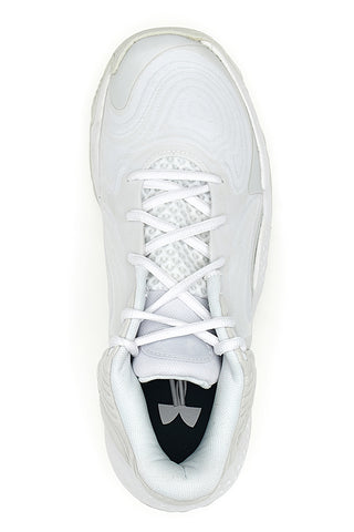 Scarpe bianche mid-cut da basket Under Armour Spawn 6 Mid