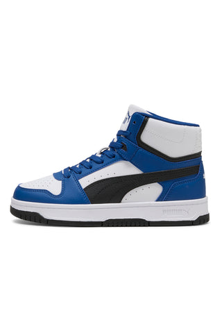 Blaue und weiße Puma Rebound Slam Mid Jr Sneaker