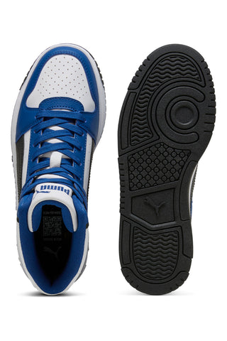 Blaue und weiße Puma Rebound Slam Mid Jr Sneaker