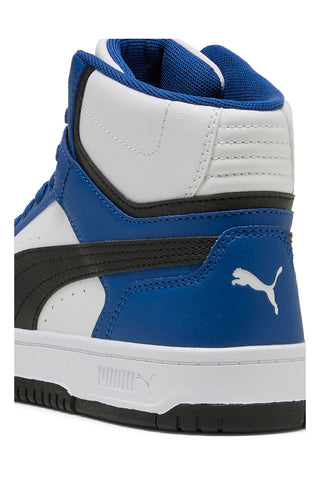 Blaue und weiße Puma Rebound Slam Mid Jr Sneaker