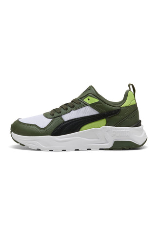 Sneakers verdi e bianche Puma Trinity 2 LT Jr