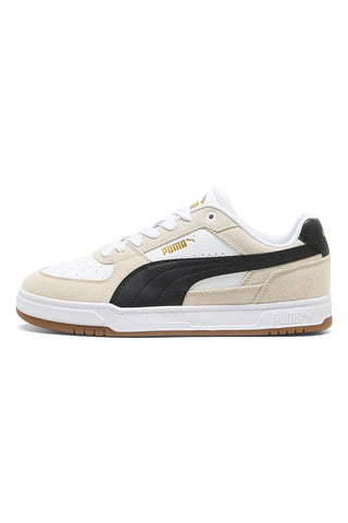 Weiße und beige Sneaker mit schwarzen Details: Puma Caven III OG
