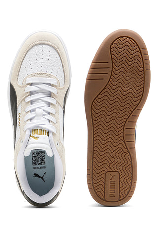 Weiße und beige Sneaker mit schwarzen Details: Puma Caven III OG