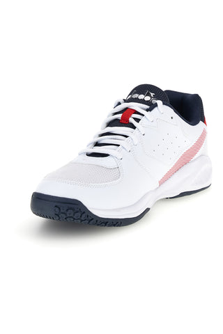 Weiße Tennisschuhe mit blauen Details: Diadora Volee 7