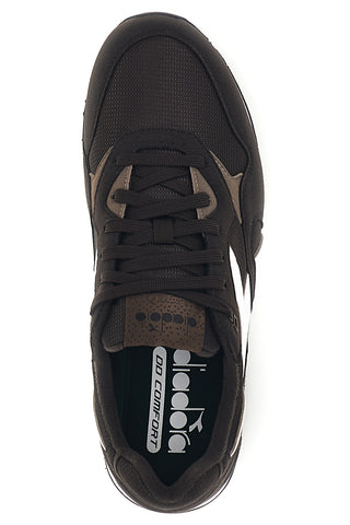Sneakers marroni con logo a contrasto Diadora N.92