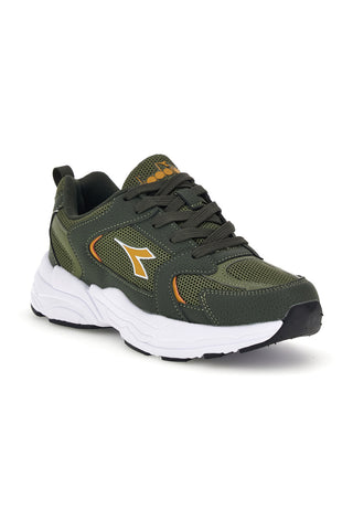 Sneakers Verdi con Dettagli Arancioni Diadora Alley Gs