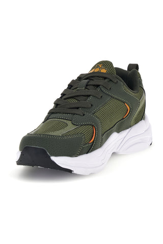 Sneakers Verdi con Dettagli Arancioni Diadora Alley Gs
