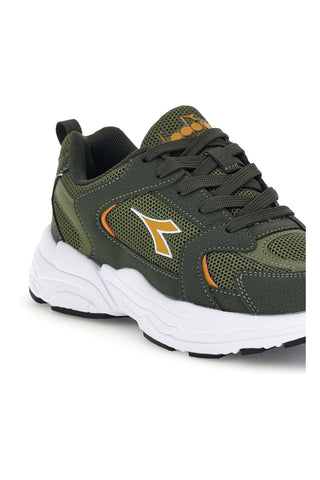 Sneakers Verdi con Dettagli Arancioni Diadora Alley Gs