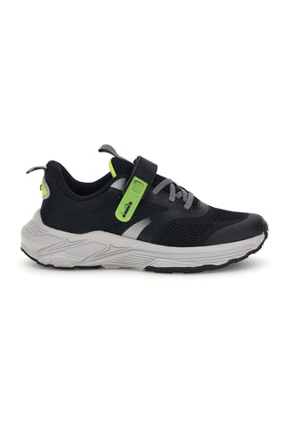 Sneakers Nere con Dettagli Verde Fluo Diadora Snipe 4 Jr
