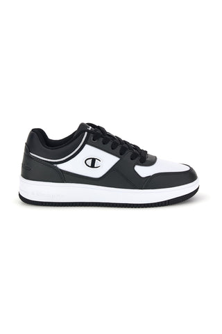 Sneakers bianche e nere con logo laterale Champion RD18 Low