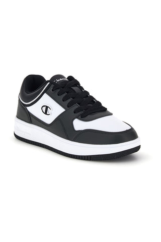Sneakers bianche e nere con logo laterale Champion RD18 Low