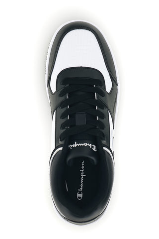 Sneakers bianche e nere con logo laterale Champion RD18 Low