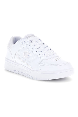 Weiße Sneaker im Basketball-Stil mit farblich abgestimmtem Logo Champion RD18 Heritage Low