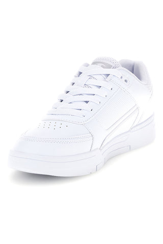 Weiße Sneaker im Basketball-Stil mit farblich abgestimmtem Logo Champion RD18 Heritage Low