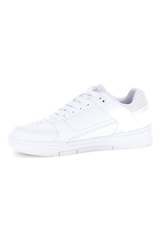 Weiße Sneaker im Basketball-Stil mit farblich abgestimmtem Logo Champion RD18 Heritage Low